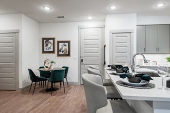 Studio, one, and two bedroom residences and townhomes
